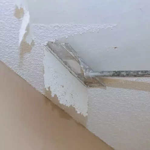 Removing popcorn ceiling