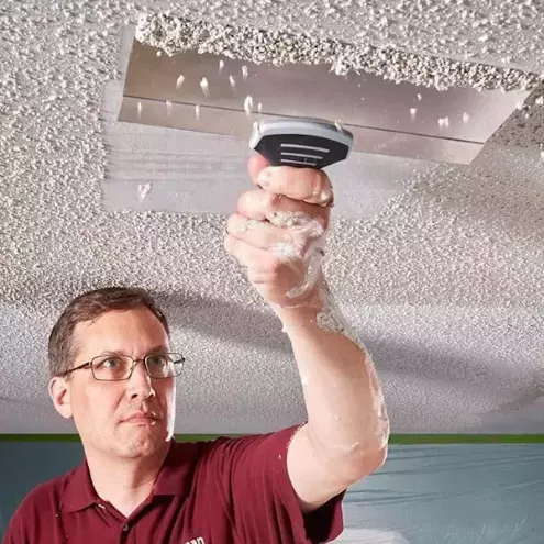 Popcorn ceiling removal